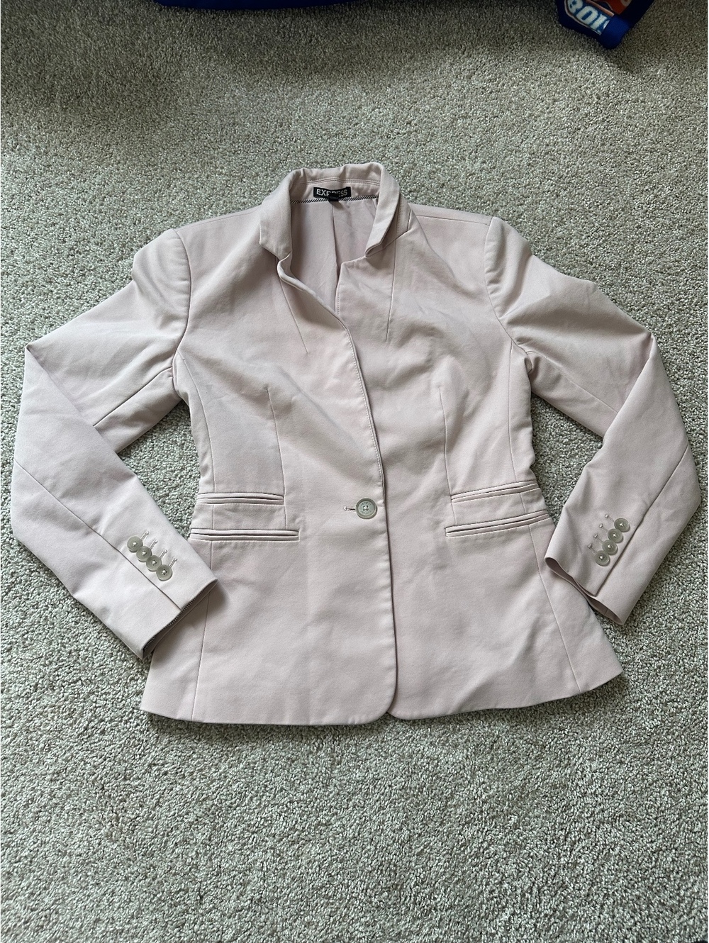 Express blush one button blazer
